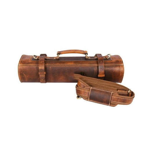 Full-Grain Leather Chef's Knife Roll