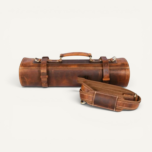 Full-Grain Leather Chef's Knife Roll