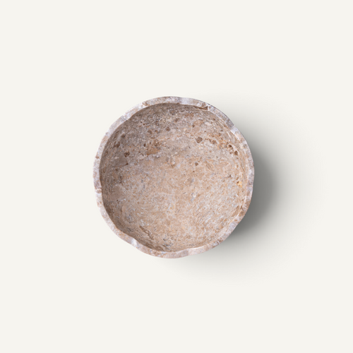 Marea Scalloped Marble Bowl
